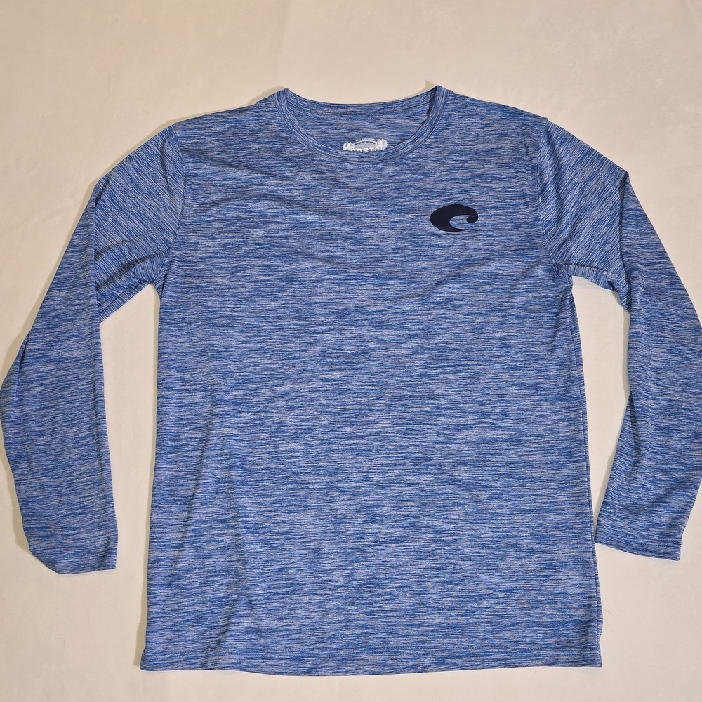 Costa Heathered Blue Long Sleeve Men's Tee